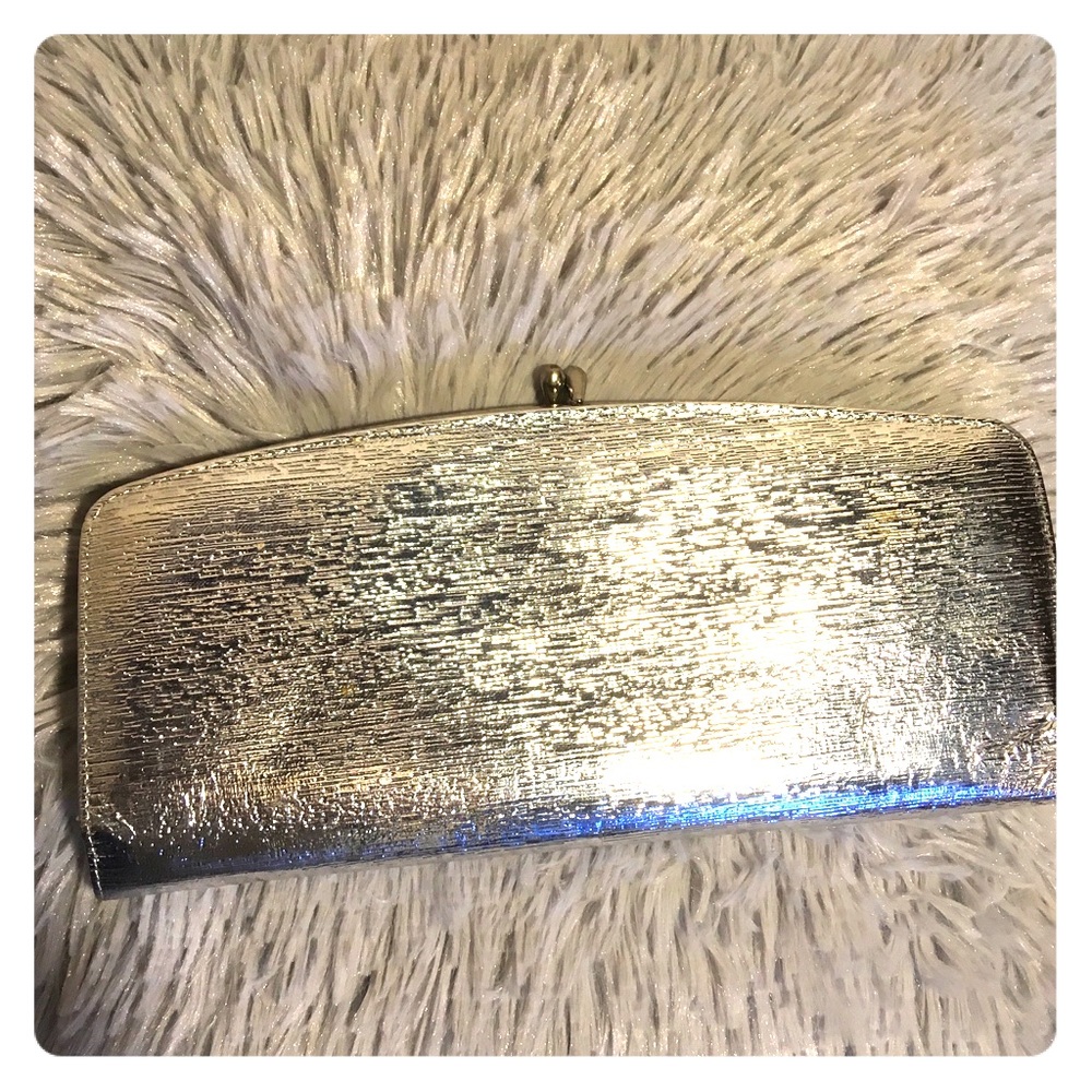 🩶 🪩 Vintage Baronet silver clutch